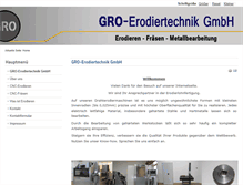 Tablet Screenshot of gro-erodiertechnik.de